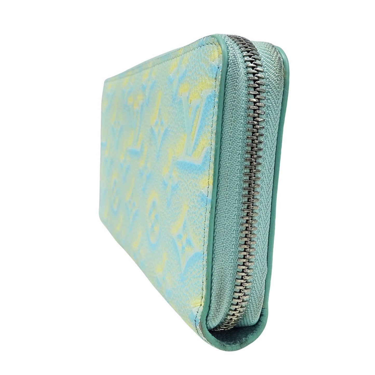 Louis Vuitton Monogram Empreinte Zippy Wallet In Vert D'Or Light Blue (M81466) From The Summer