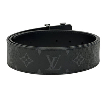 Louis Vuitton Monogram Eclipse Men'S Belt With Lv Initials