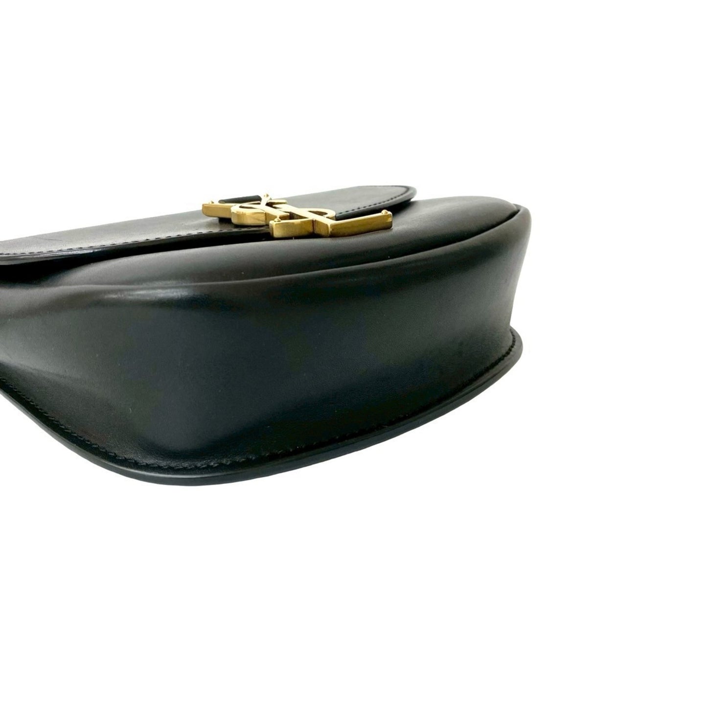 Yves Saint Laurent Saint Laurent Paris Kaia Small Ysl Logo Leather Shoulder Bag/Pochette In Black