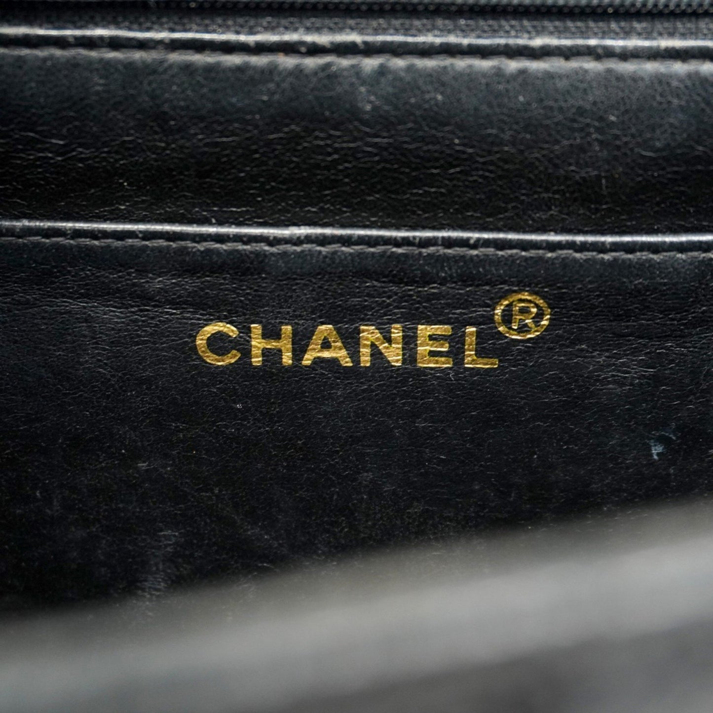 Chanel Shoulder Bag W Chain Bias Stitch Caviar Leather Black