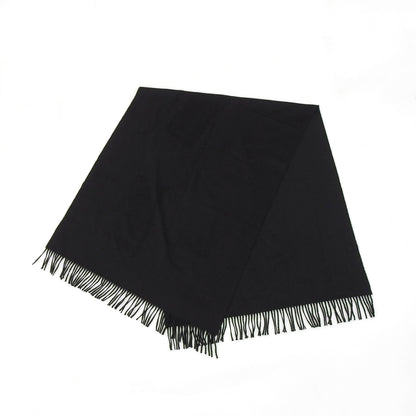 Hermes 100% Cashmere Shawl/Stole/Scarf With Embroidered Logo And Fringe