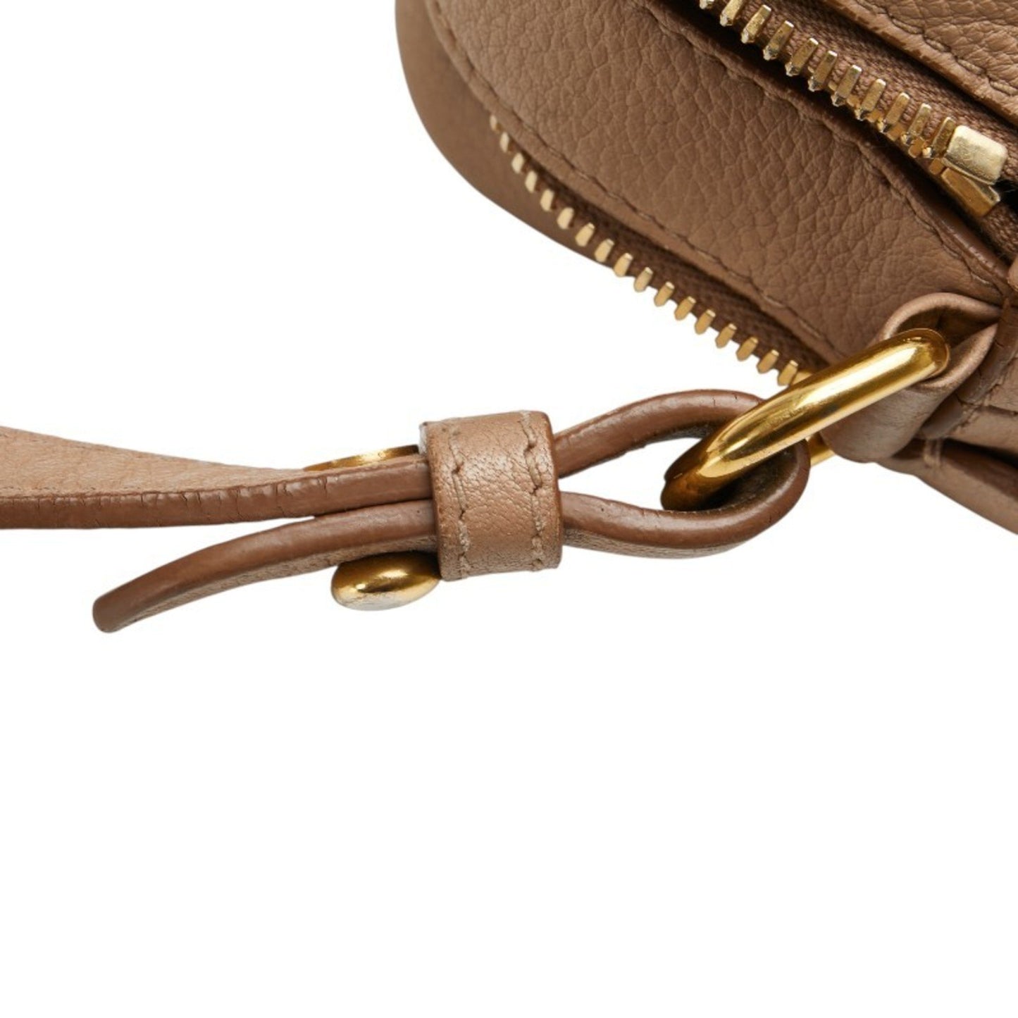 Prada Shoulder Bag In Beige Leather