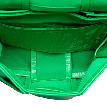 Bottega Veneta Maxi Intrecciato Candy Cassette Crossbody Shoulder Bag 667048 Paraquito Green Leather
