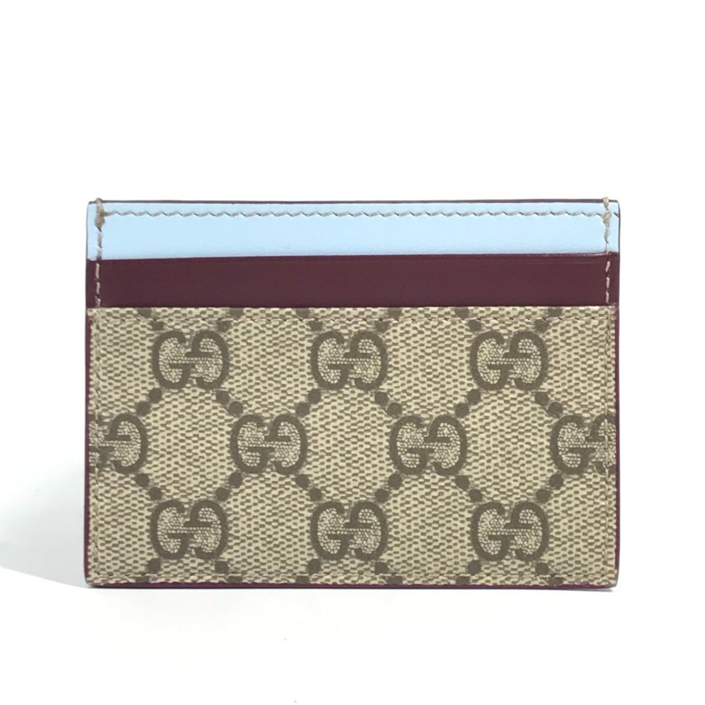 Gucci 818769 Gg Supreme Logo Panda Business Card Case/Pass Case