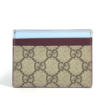 Gucci 818769 Gg Supreme Logo Panda Business Card Case/Pass Case
