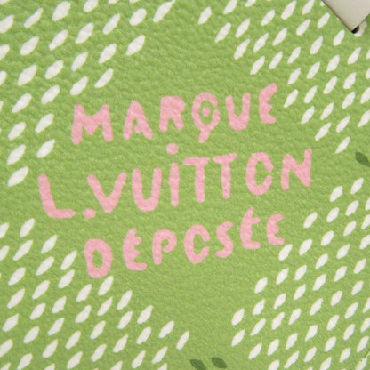 Unused Louis Vuitton Lv Bag Tag Golf Tee Damier Charm Gi1063 Canvas Leather Green 0499 Louis Vuitton