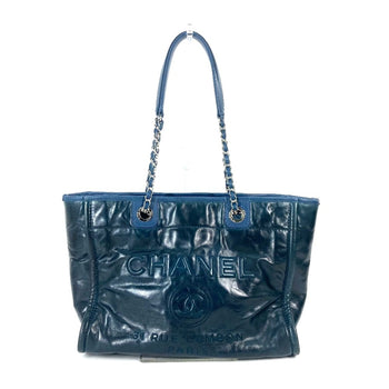 Chanel Logo Tote Bag Shoulder Bag Bag Chain Shoulder Bag Navy