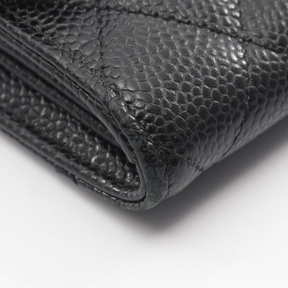 Chanel Matelasse Bifold Long Wallet In Grained Calfskin Leather