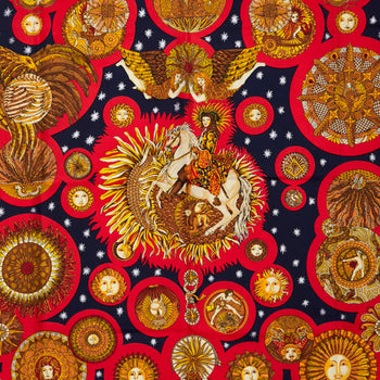 Hermes Herms Carr 90 Le Roy Soleil Sun King Scarf/Muffler