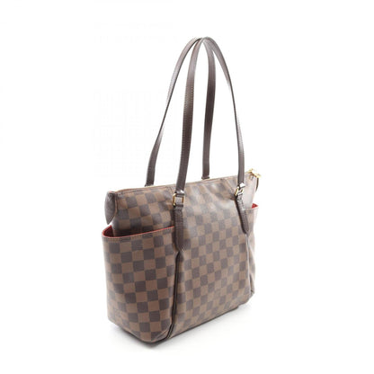 Louis Vuitton Totally Pm Damier Ebene Tote Bag Coated Canvas Leather