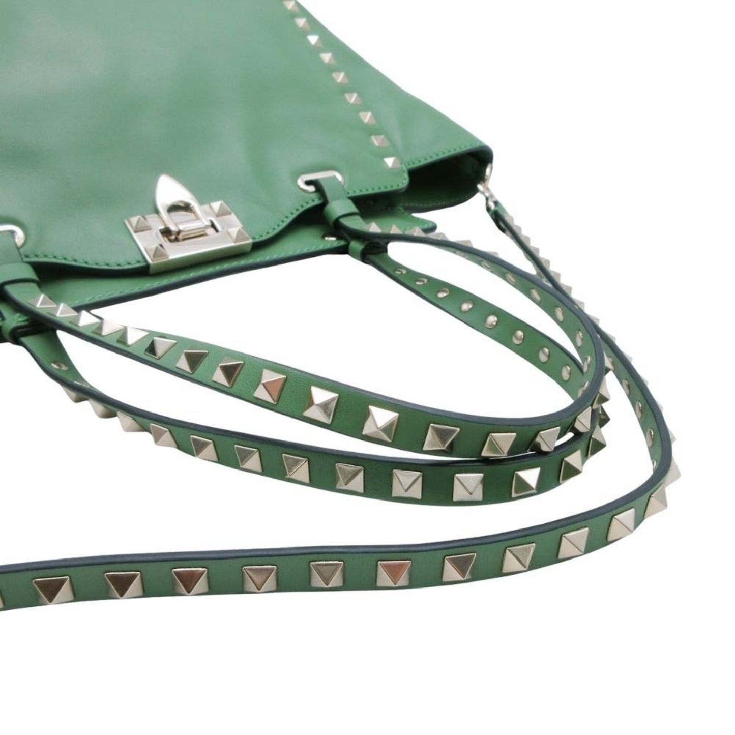 Valentino Garavani Rockstud 2-Way Shoulder Tote Bag In Green