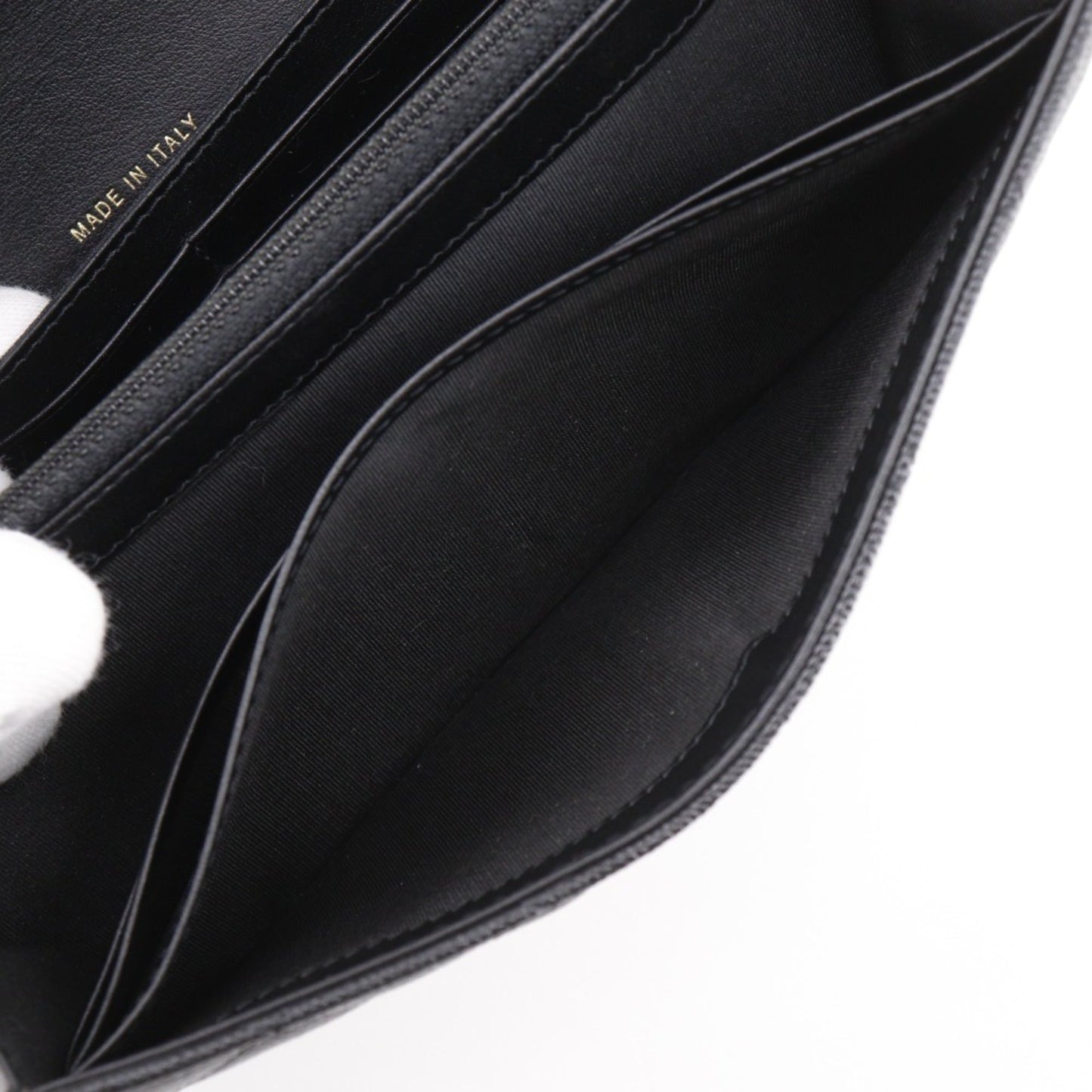 Calfskin Chanel Long Wallet (Bi-Fold) Grained