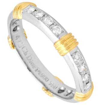 Christian Dior Dior Full Eternity Ring Diamond Size 10 K18Yg 3.6G Pt900 Yellow Gold Platinum