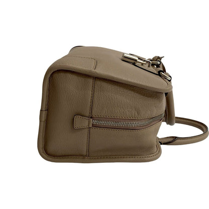 Loewe Amazona 28 Anagram Logo Embossed Leather Handbag/Mini Boston Bag Beige 37953