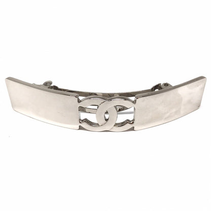 Chanel Barrette Silver Coco Mark Hair Clip Metal Chanel
