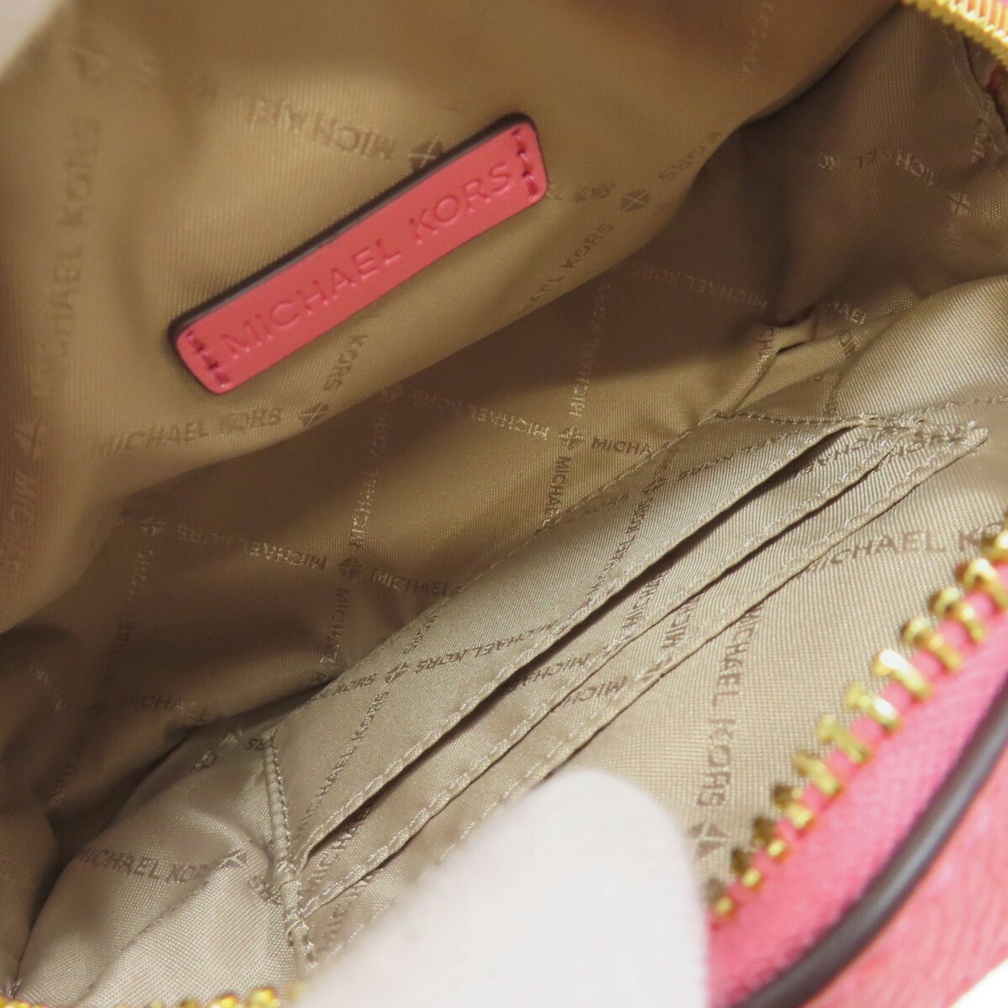 Michael Kors Mk Signature Chain Shoulder Bag Leather