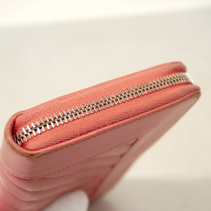 Chanel Long Wallet V-Stitch Lambskin Pink