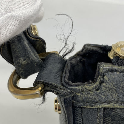 Gucci Gg Canvas Abby Handbag 146244 Leather Black