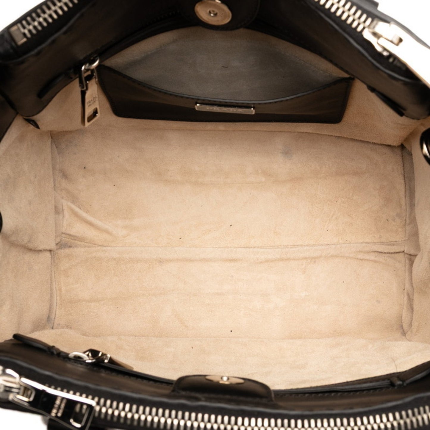 Prada Triangle Logo Plate Handbag/Shoulder Bag