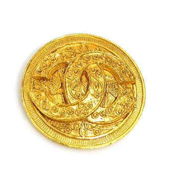 Chanel Brooch Coco Mark Metal Gold