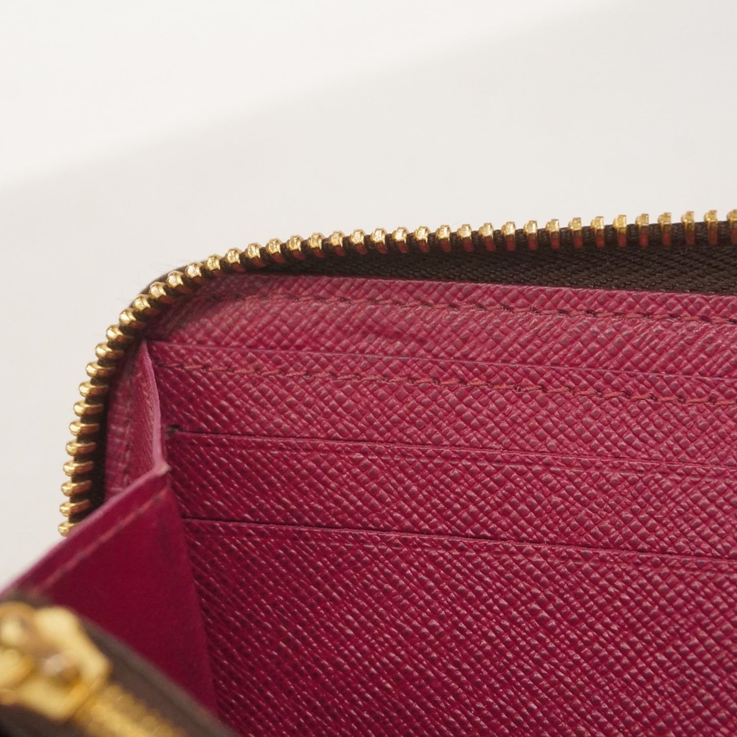 Louis Vuitton Monogram Portefeuille Clemence Long Wallet M60742 Brown Fuchsia