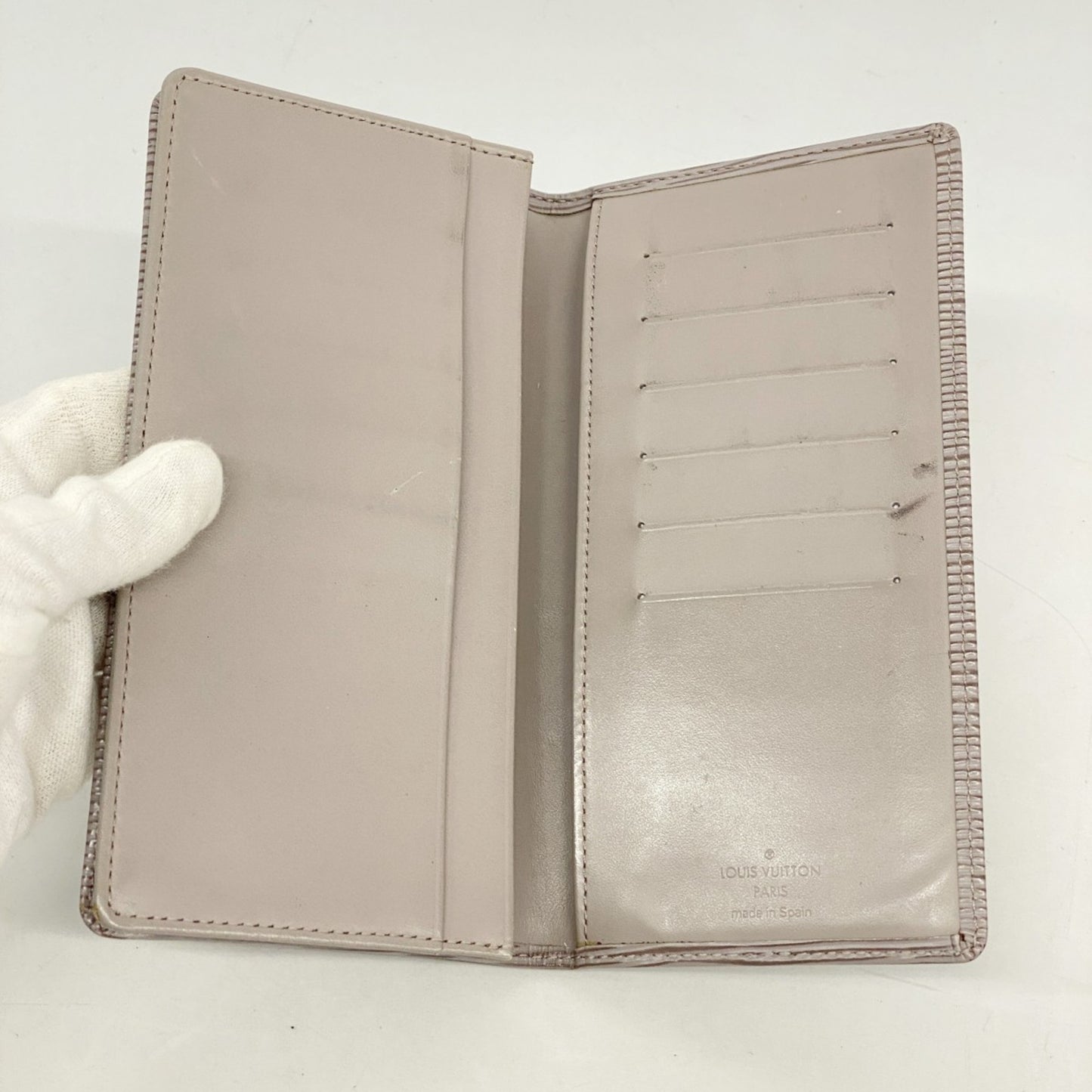 Louis Vuitton Epi Long Wallet Porte Carte Credit M6321B Lila