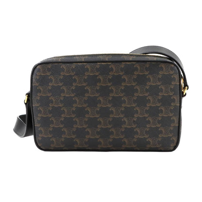 Celine Triomphe Medium Shoulder Bag In Black