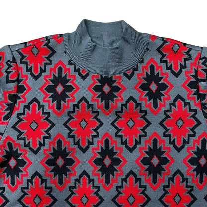 Yves Saint Laurent Vintage All-Over Print Wool Knit Skirt Set