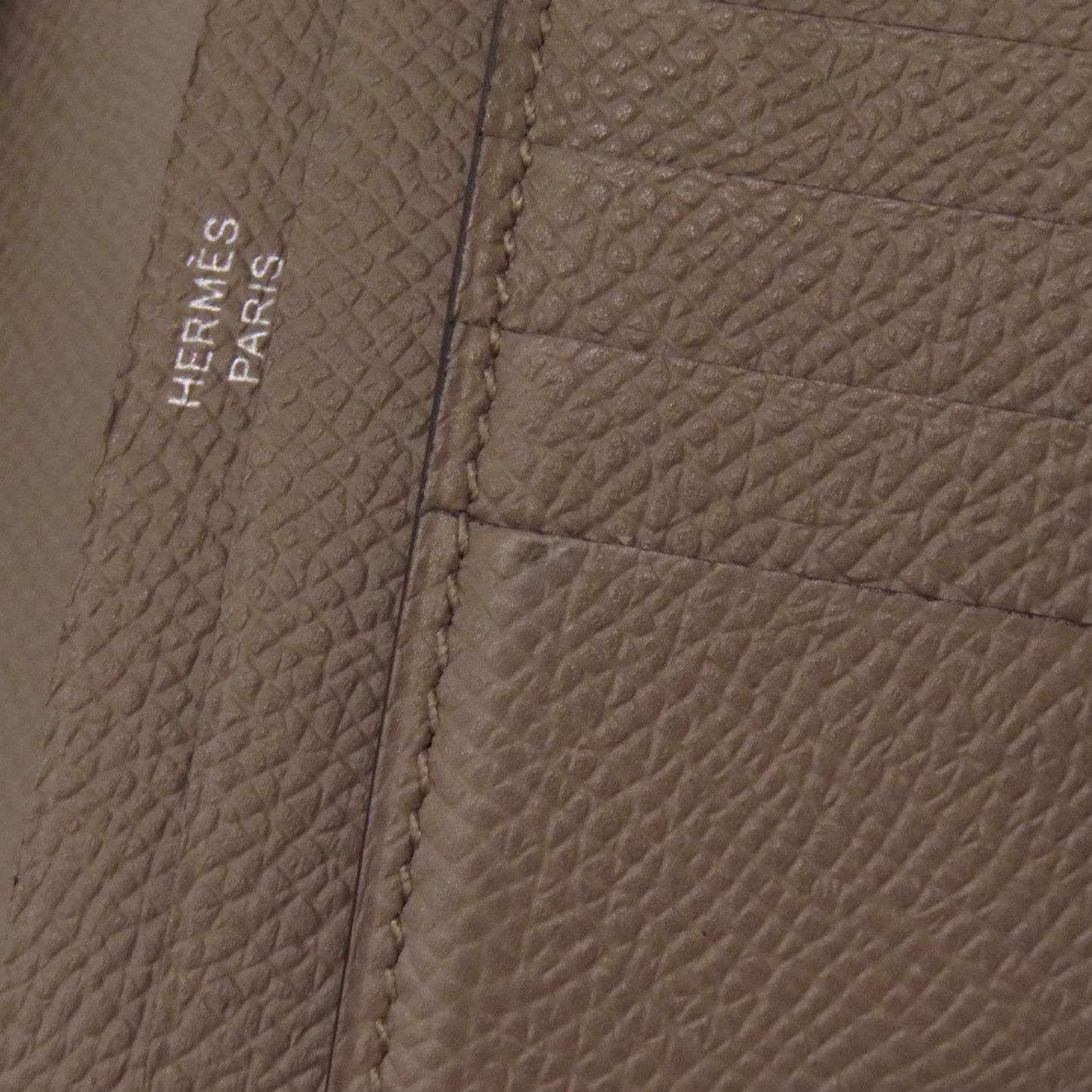 Hermes Herms Bearn Compact Silver Hardware Bifold Wallet Epson