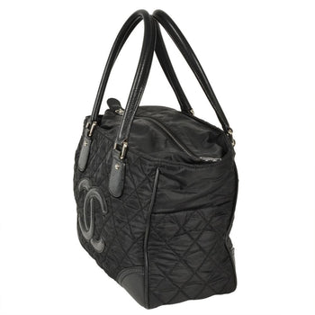 Chanel Paris New York Line Tote Bag Nylon Leather A33100 Black Coco Mark