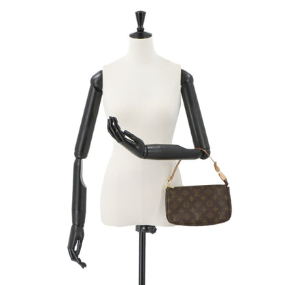 Louis Vuitton Louis Vuitton Monogram Pochette Accessoires Handbag Brown M51980 Gold Hardware