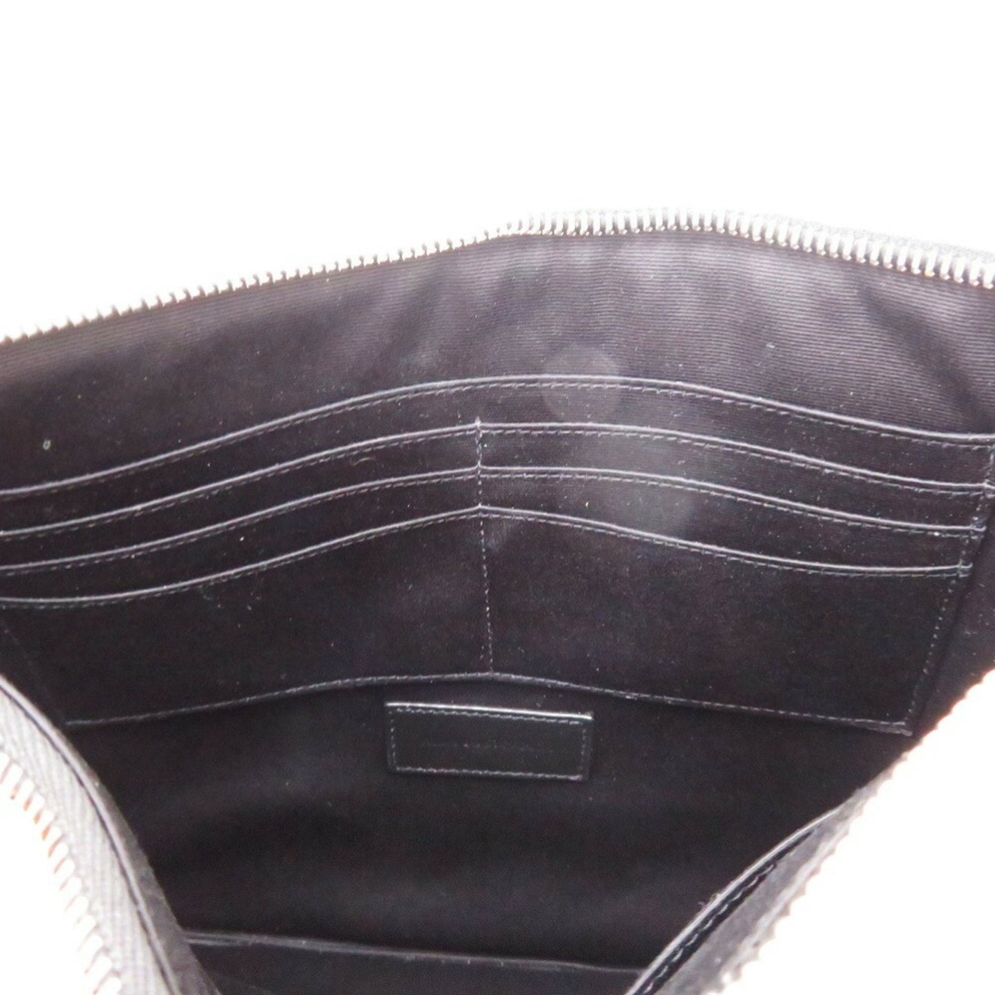 Like New Yves Saint Laurent 530013 Clutch Bag In Black Leather