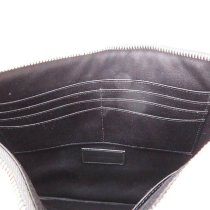 Like New Yves Saint Laurent 530013 Clutch Bag In Black Leather