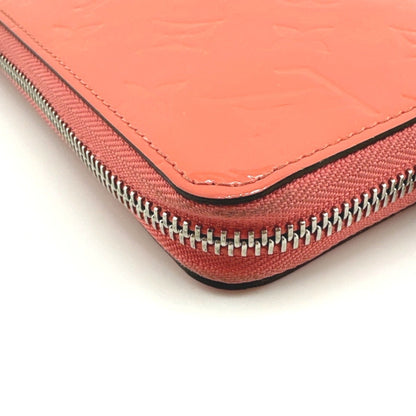 Louis Vuitton Louis Vuitton Long Wallet Round Zipper Vernis Zippy Monogram M93202 Rose Rich