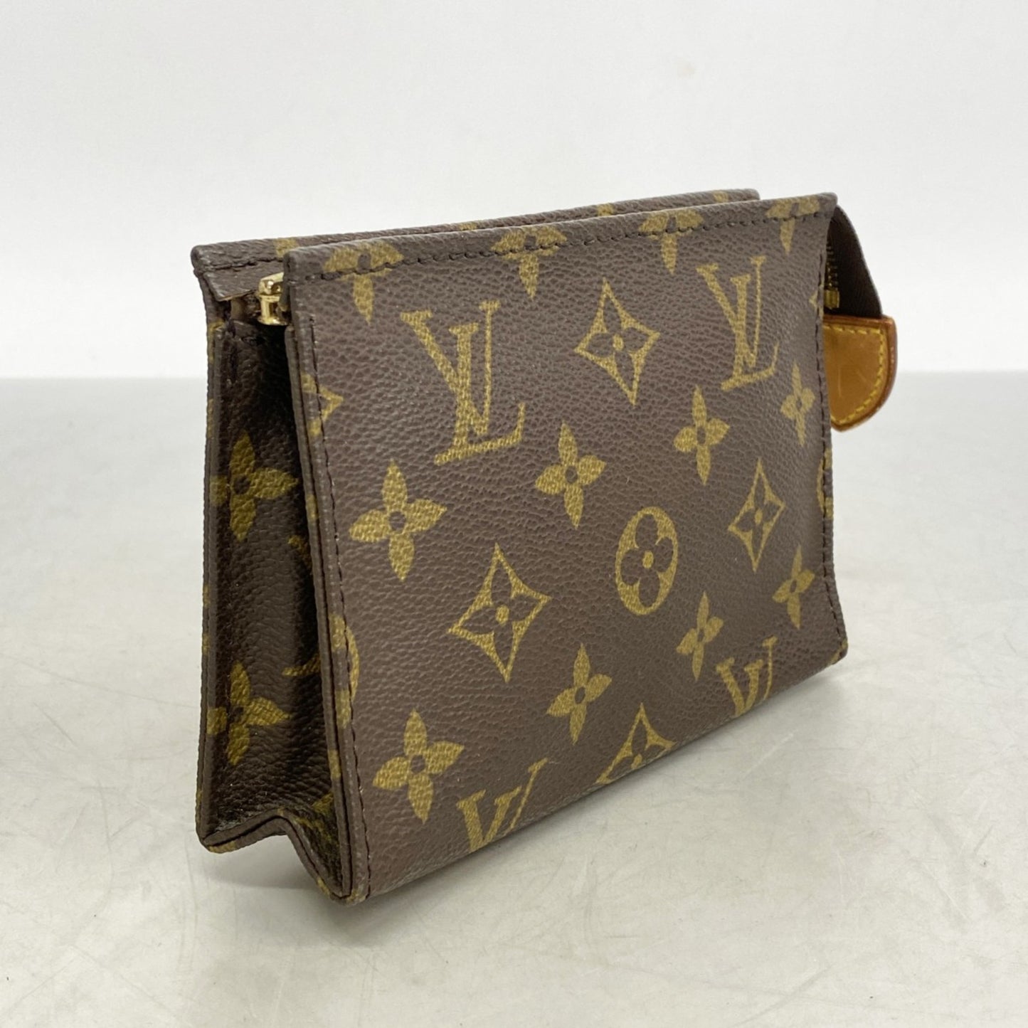 Louis Vuitton Monogram Poche Toilette 15 Pouch M47546 Brown