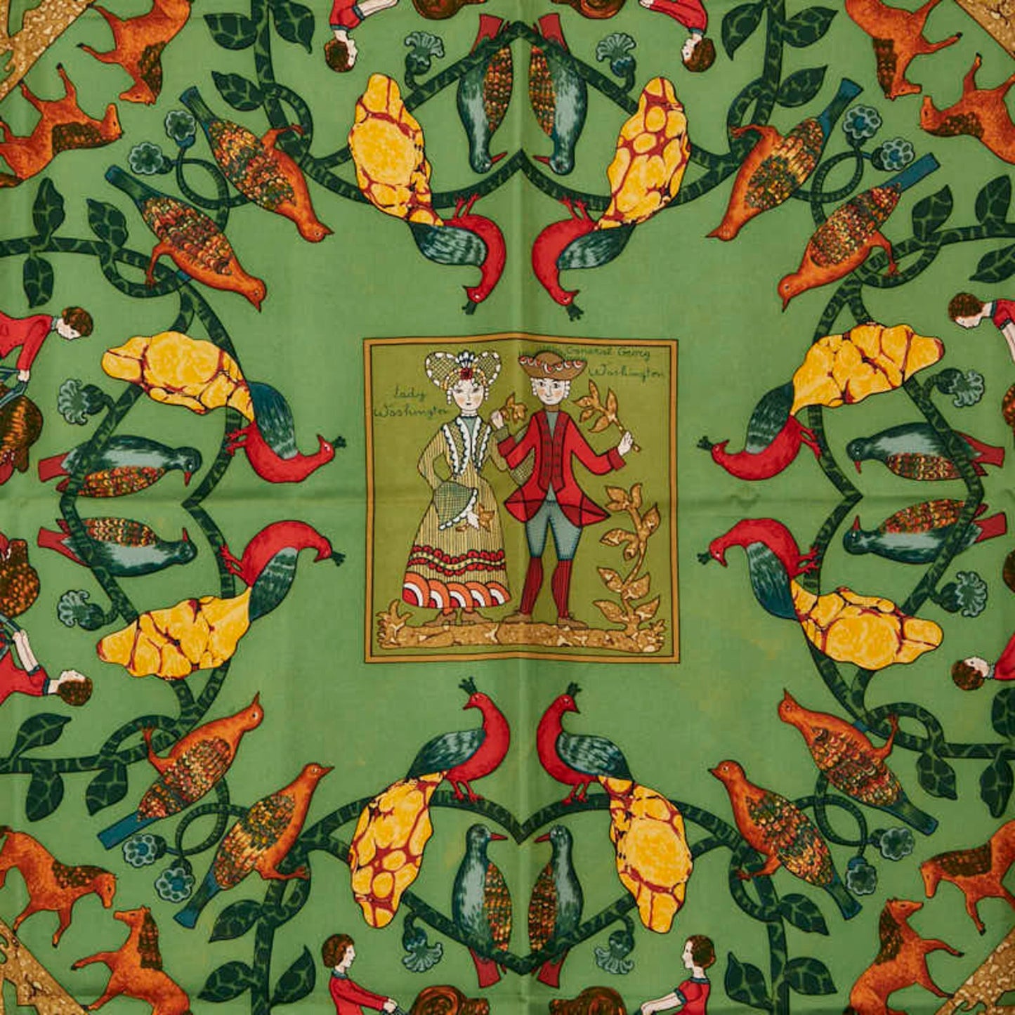 Hermes Herms Carr 90 Early America Scarf