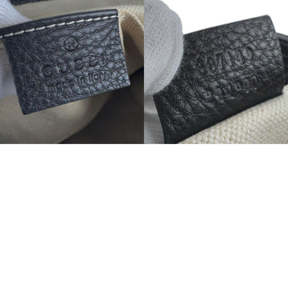 Gucci Bamboo Leather Backpack In Black