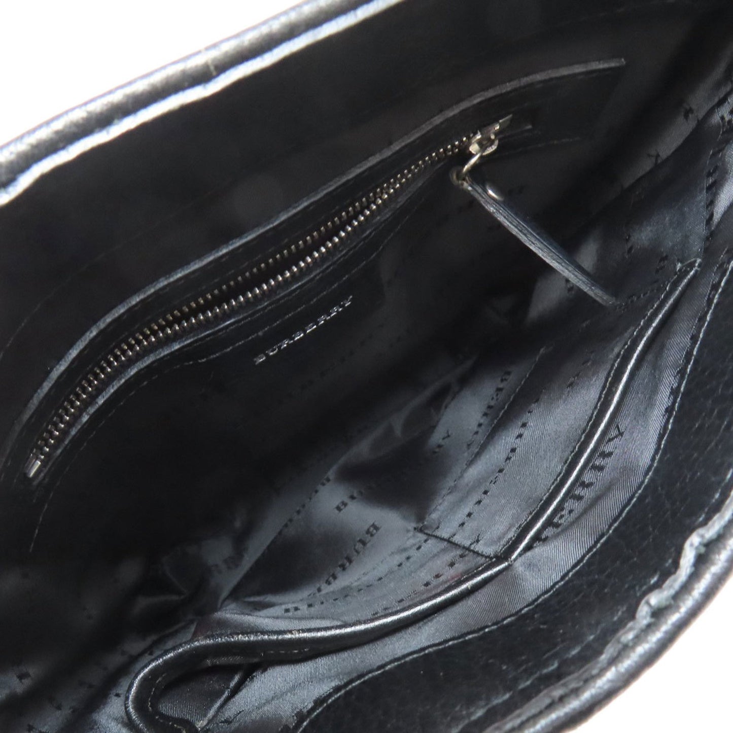 Burberry Nova Check Shoulder Bag Nylon Canvas Leather