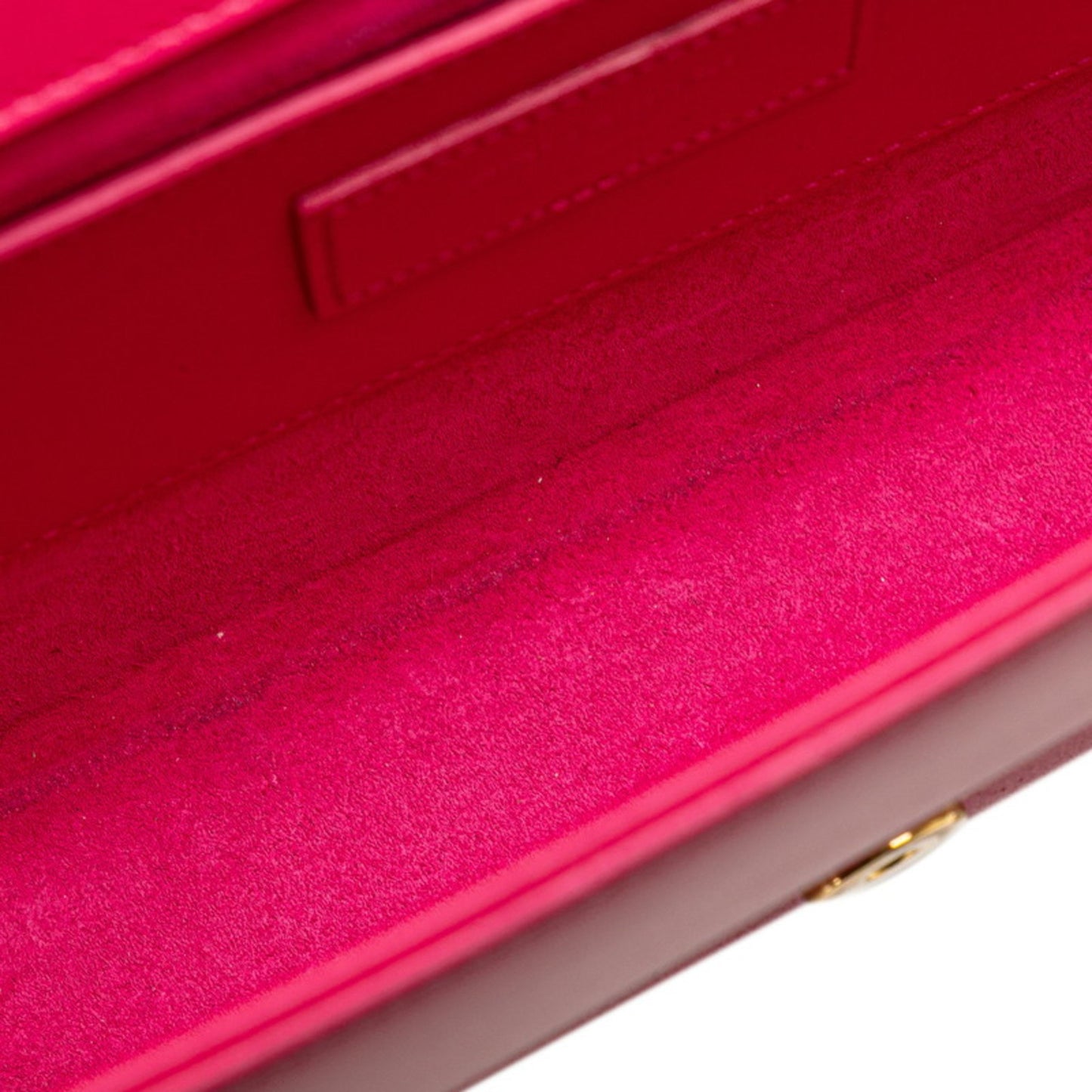 Saint Laurent Logo Tassel Chain Shoulder Bag In Pink Leather