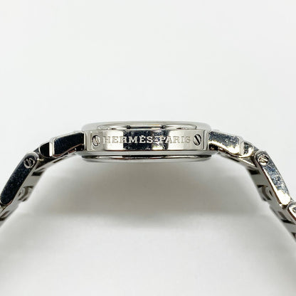 Hermes Watch Cl4.210 Clipper Quartz Pink Shell Stainless Steel Dial