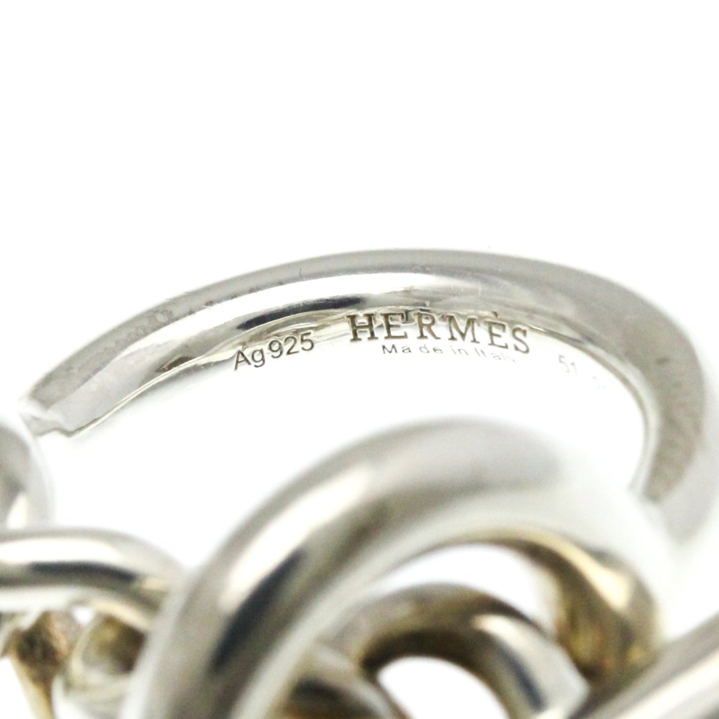 Hermes Croisette Ring Silver Fashion No Stone Band Ring Silver