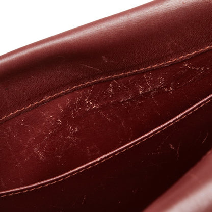 Cartier Must Line Crossbody Shoulder Bag Wine Red Bordeaux Leather