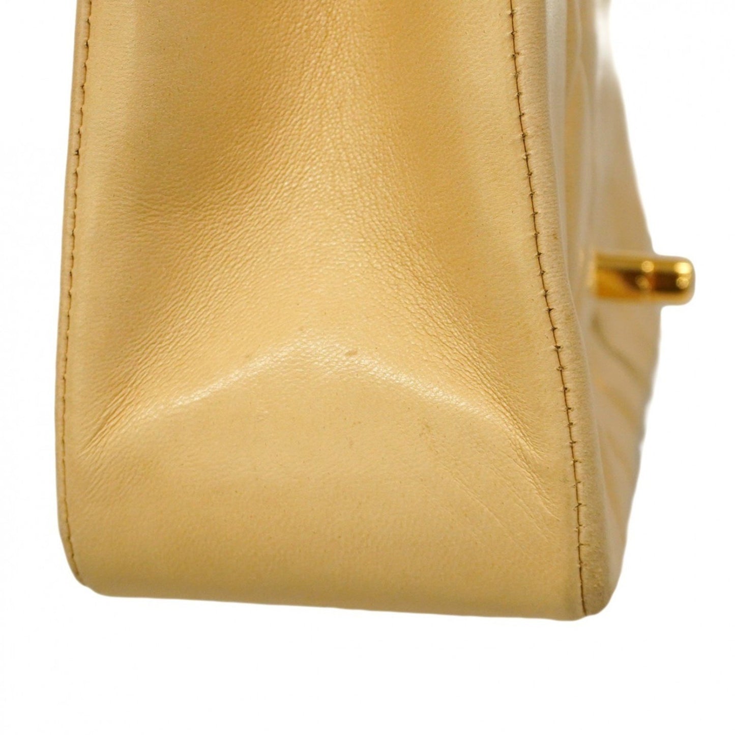 Chanel Diana Matelasse Chain Shoulder Bag In Beige Lambskin
