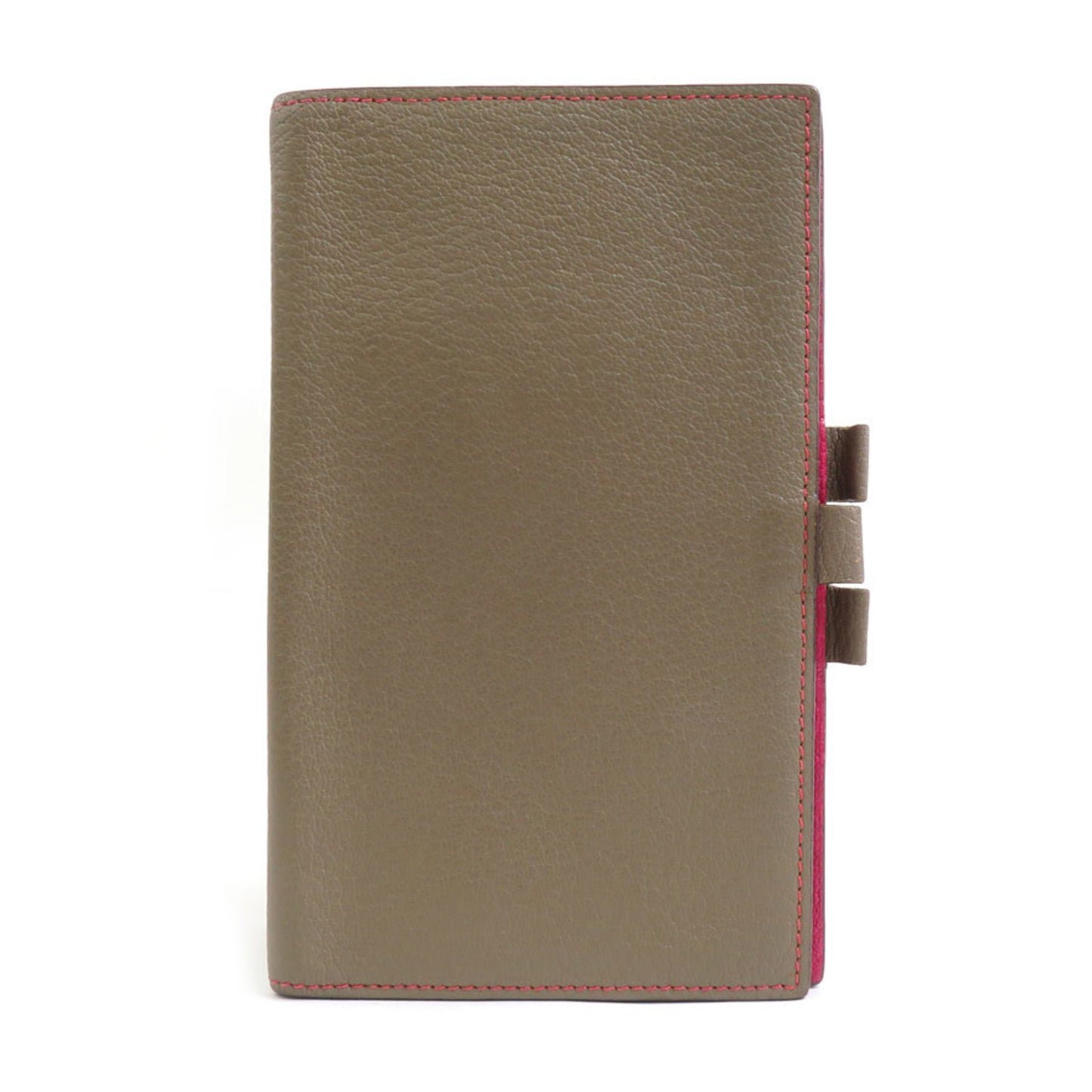 Hermes Herms Leather Notebook Cover In Greige