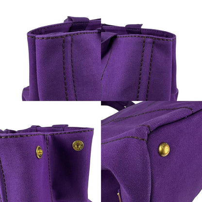 Prada Handbag Shoulder Bag Canapa Canvas Purple