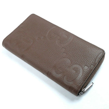 Gucci Jumbo Gg Zip Around Long Wallet Round Taupe 739484