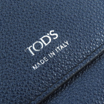 Tod'S Logo Tri-Fold Leather Long Wallet