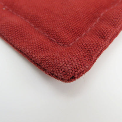Hermes Pouch Bora Cotton Leather Bordeaux Maroon Flat Multi-Purpose Accessories