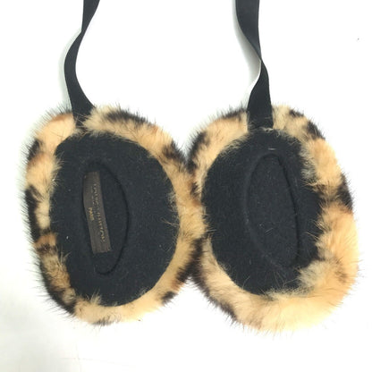 Louis Vuitton Louis Vuitton Fur Leopard Print Earmuffs