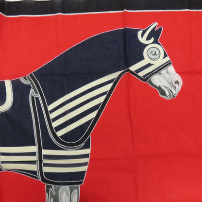 Hermes Horse Pattern Stole Cotton